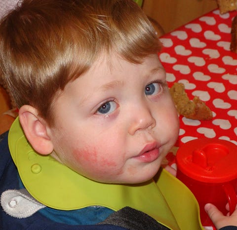 Photograph of a baby eating in Bumble Bees room at Longscroft Nursery