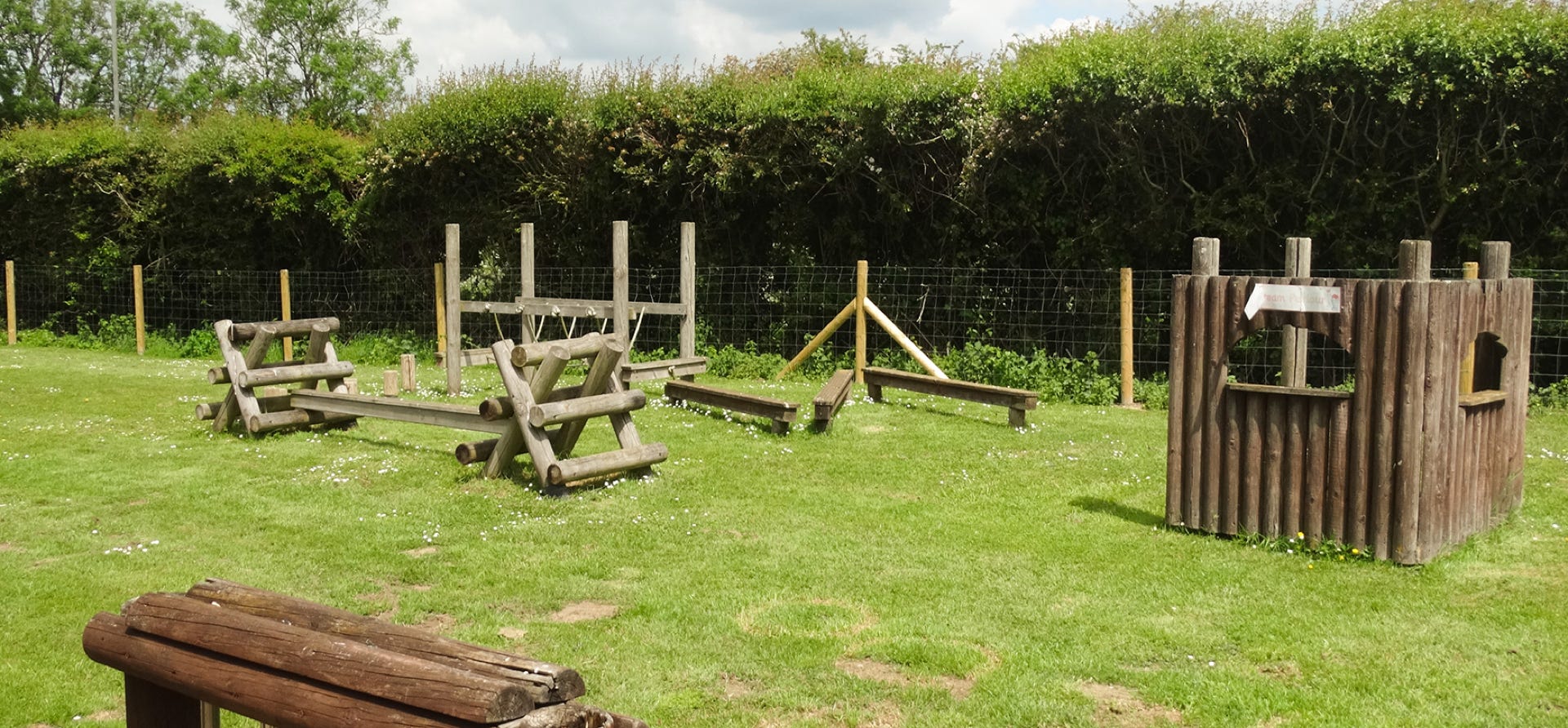 Photograph of the outdoor activity field at Longscoft Nursery