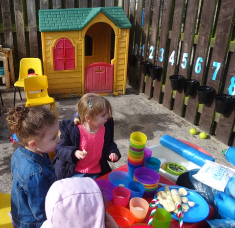 Photograph of outdoor teapart in Ladybirds at Longscroft Nursery